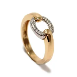 CHRISTOFFERSEN JEWELLERY RING 14 KARAT GULD MED BRILLANTER - 5070962-52