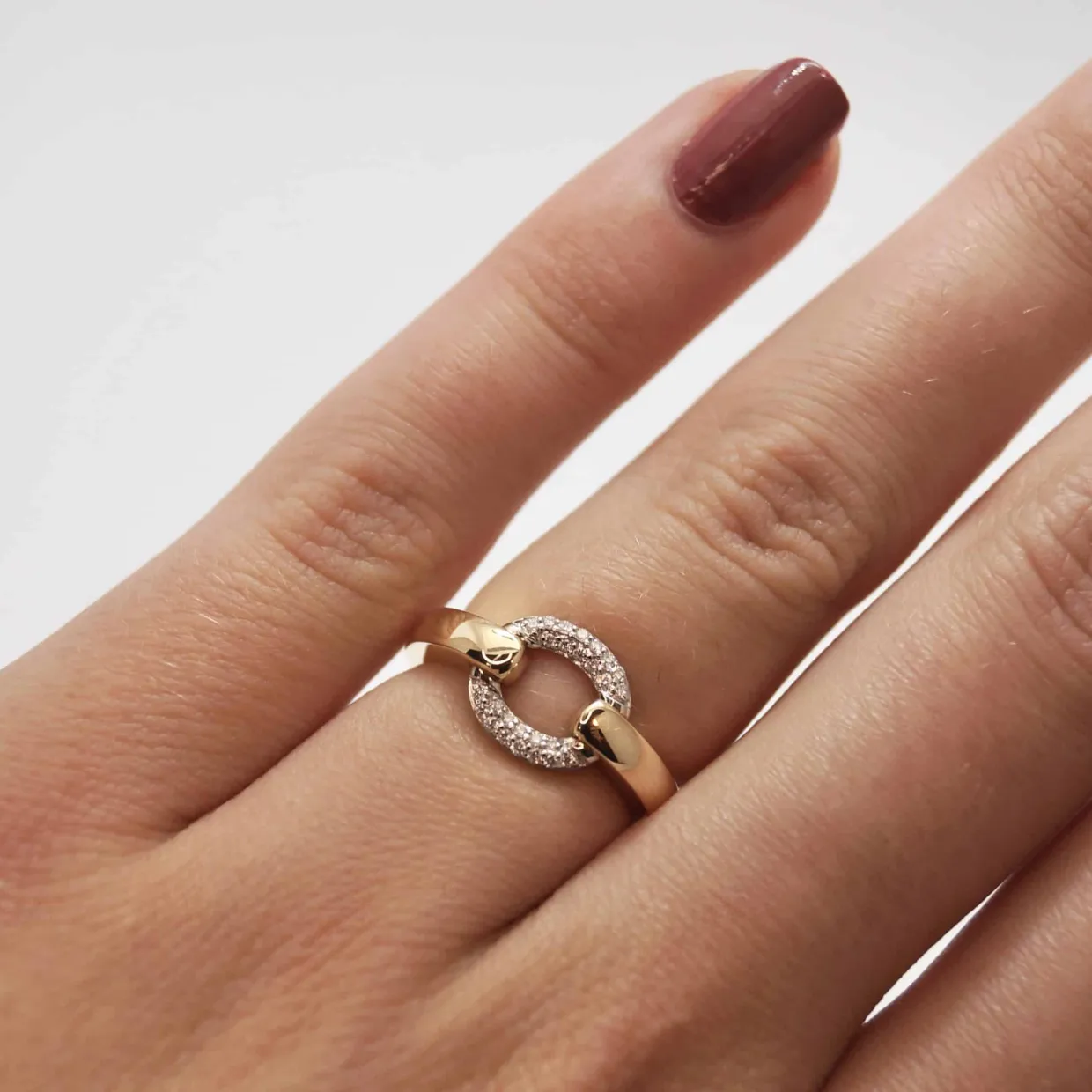 CHRISTOFFERSEN JEWELLERY RING 14 KARAT GULD MED BRILLANTER - 5070962-52