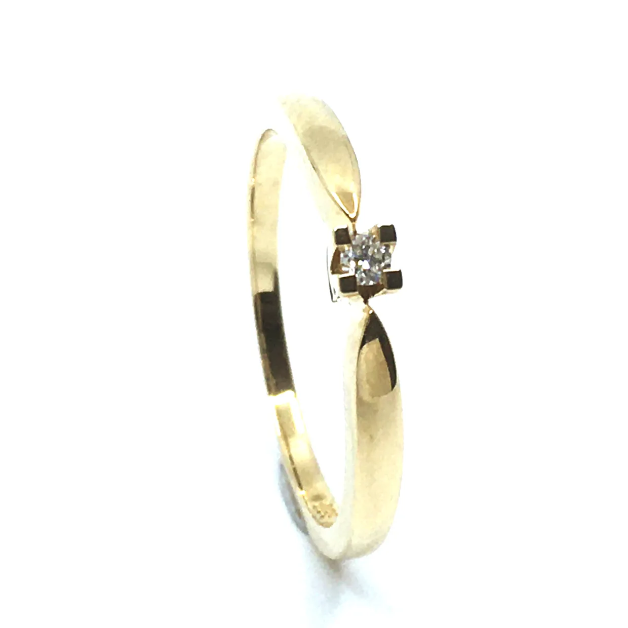 CHRISTOFFERSEN JEWELLERY EVA RING 8 KARAT GULD MED BRILLANT 0,03 CARAT - 5000791-3