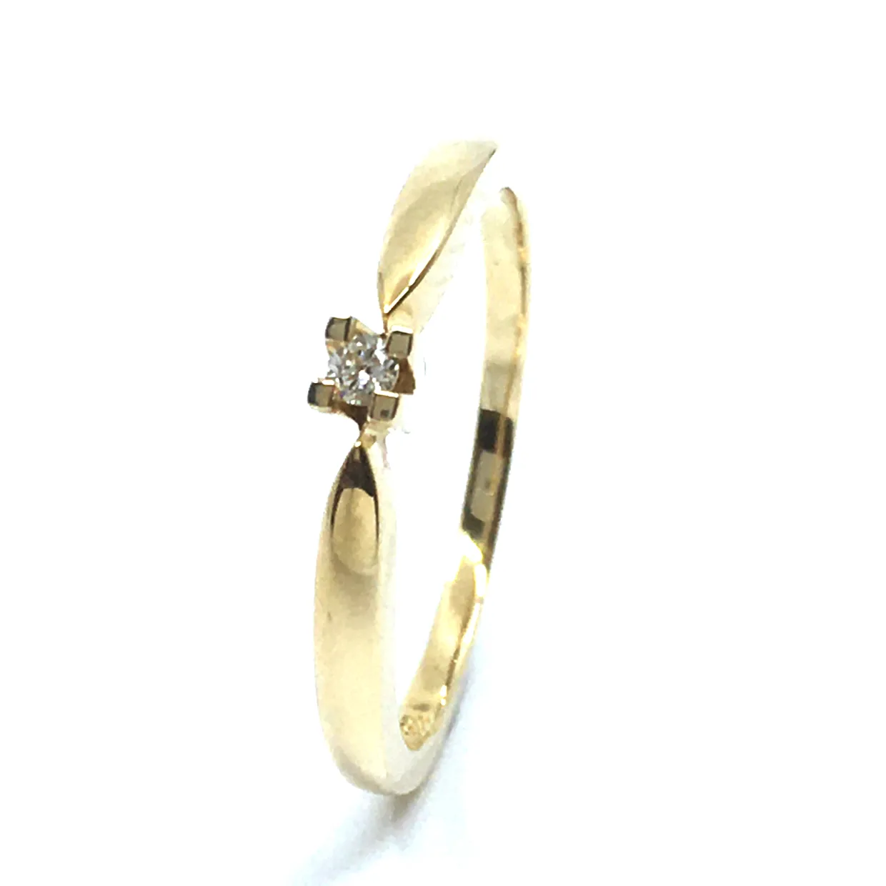 CHRISTOFFERSEN JEWELLERY EVA RING 8 KARAT GULD MED BRILLANT 0,03 CARAT - 5000791-3