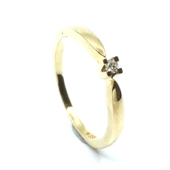 CHRISTOFFERSEN JEWELLERY EVA RING 8 KARAT GULD MED BRILLANT 0,03 CARAT - 5000791-3