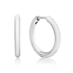 CHRISTOFFERSEN JEWELLERY SØLV CREOL MED KNÆK BLANK 20 MM - 3710044