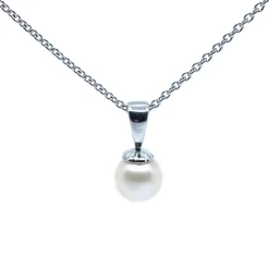 CHRISTOFFERSEN JEWELLERY HALSKÆDE SØLV MED FERSKVANDSPERLE - 4010340