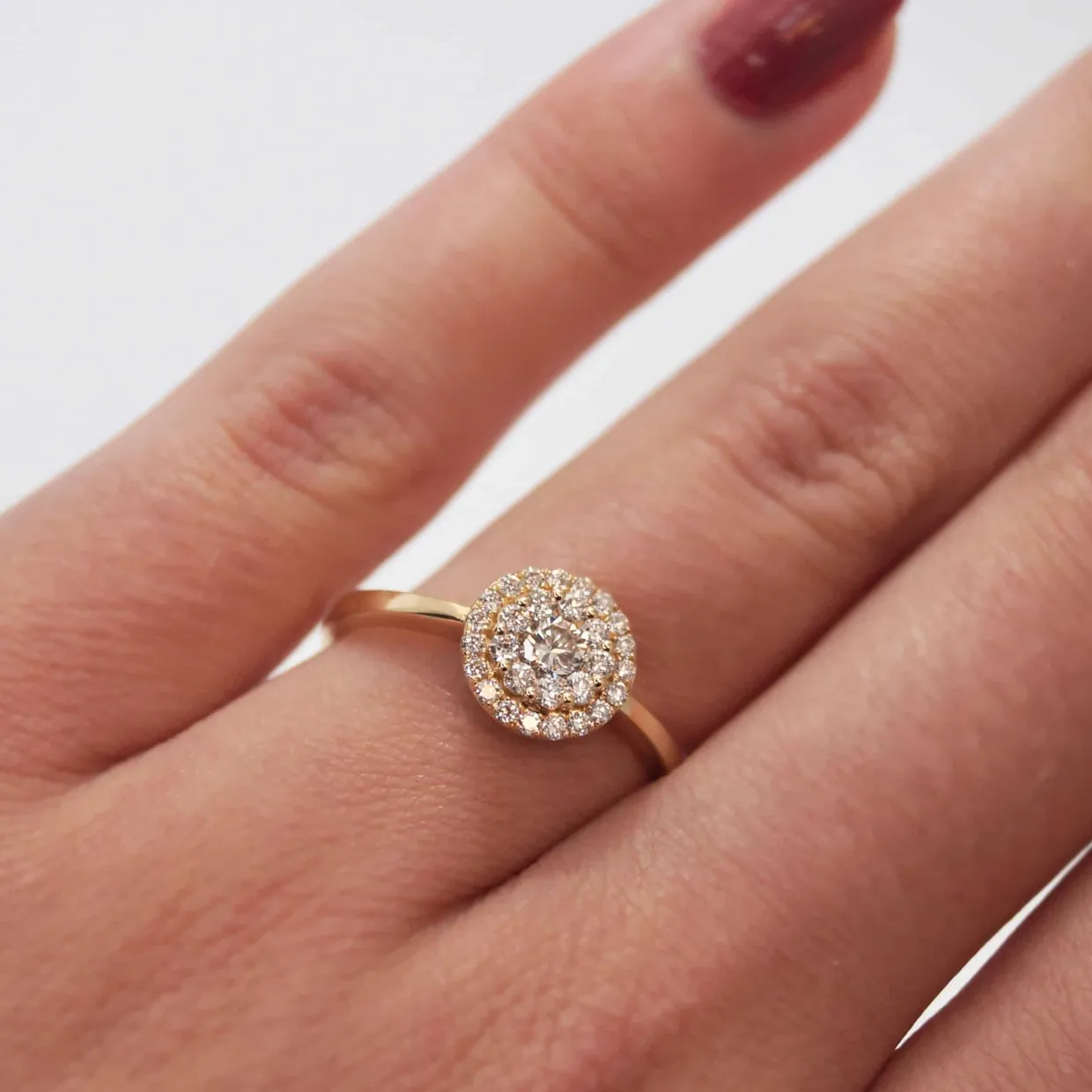 CHRISTOFFERSEN JEWELLERY ROSET RING 14 KARAT GULD MED 0,526 CARAT BRILLANTER - 5070888