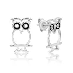 CHRISTOFFERSEN JEWELLERY ØRERINGE SØLV MED UGLE - 3070928