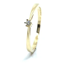 CHRISTOFFERSEN JEWELLERY CARLA RING 8 KARAT GULD MED BRILLANT 0,03 CT - 5001241-3