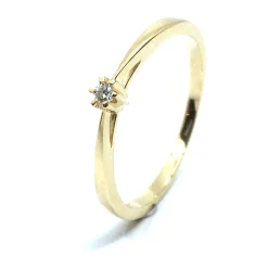 CHRISTOFFERSEN JEWELLERY CARLA RING 8 KARAT GULD MED BRILLANT 0,03 CT - 5001241-3