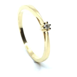 CHRISTOFFERSEN JEWELLERY CARLA RING 8 KARAT GULD MED BRILLANT 0,03 CT - 5001241-3