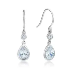 CHRISTOFFERSEN JEWELLERY ØRERINGE HÆNGER MED DRÅBE ZIRKONIA - 3810028