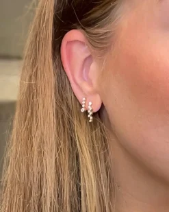 CHRISTOFFERSEN JEWELLERY ØRESTIKKER 8 KARAT GULD MED ZIRKONIA – 3071258-3