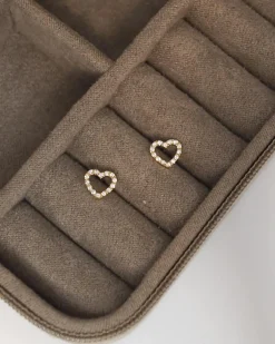 CHRISTOFFERSEN JEWELLERY HJERTE ØRESTIKKER 14 KARAT GULD MED 0,14 CARAT BRILLANTER – 3000541