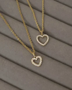 CHRISTOFFERSEN JEWELLERY HJERTE VEDHÆNG 8 KARAT GULD MED ZIRKONIA - 4571281-3