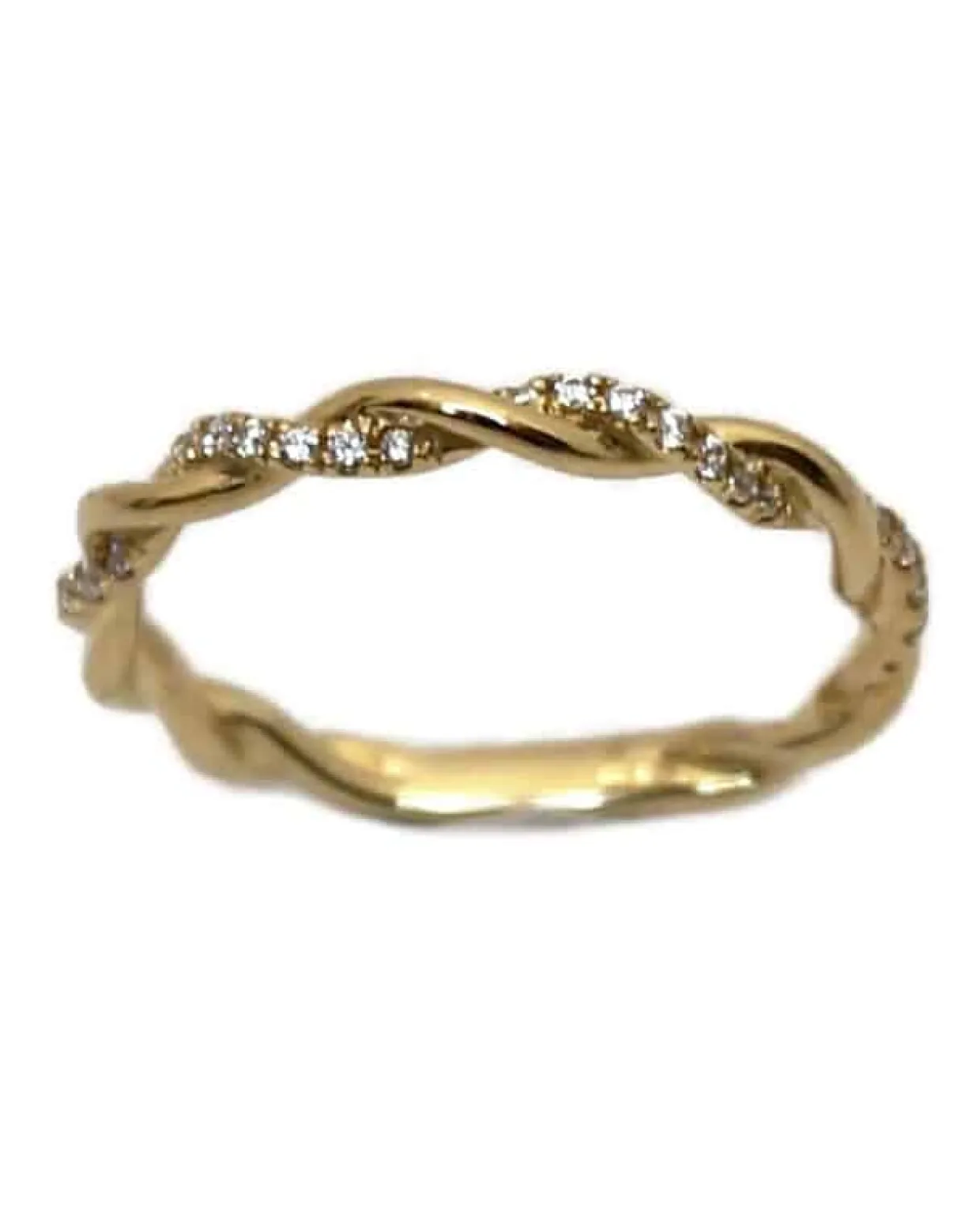 CHRISTOFFERSEN JEWELLERY SNOET RING 8 KARAT GULD MED ZIRKONIA - 5001179-0-3