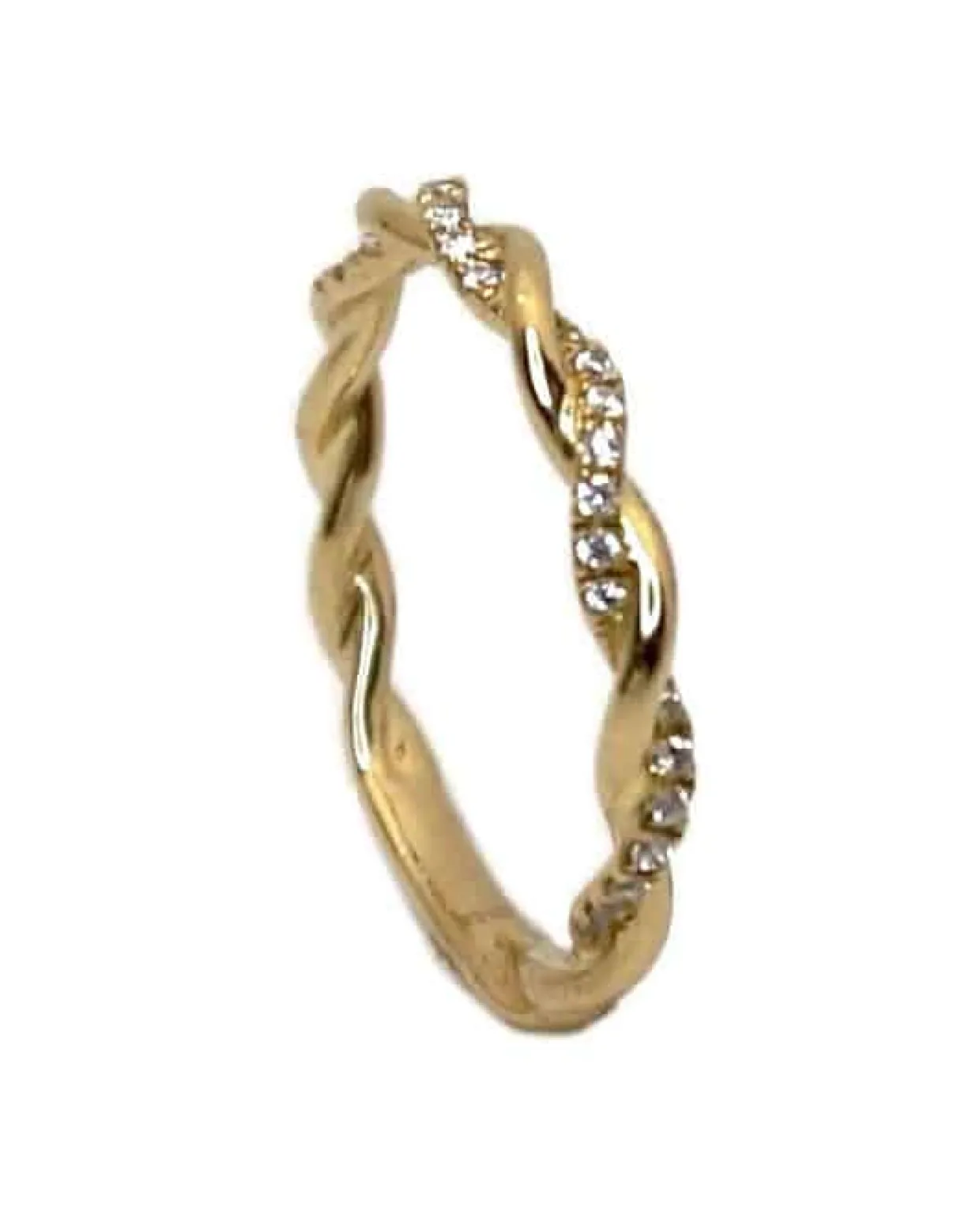 CHRISTOFFERSEN JEWELLERY SNOET RING 8 KARAT GULD MED ZIRKONIA - 5001179-0-3