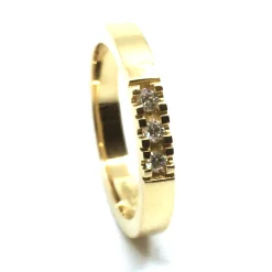 CHRISTOFFERSEN JEWELLERY ALLIANCE RING 14 KARAT GULD MED 3 BRILLANTER - 5000915