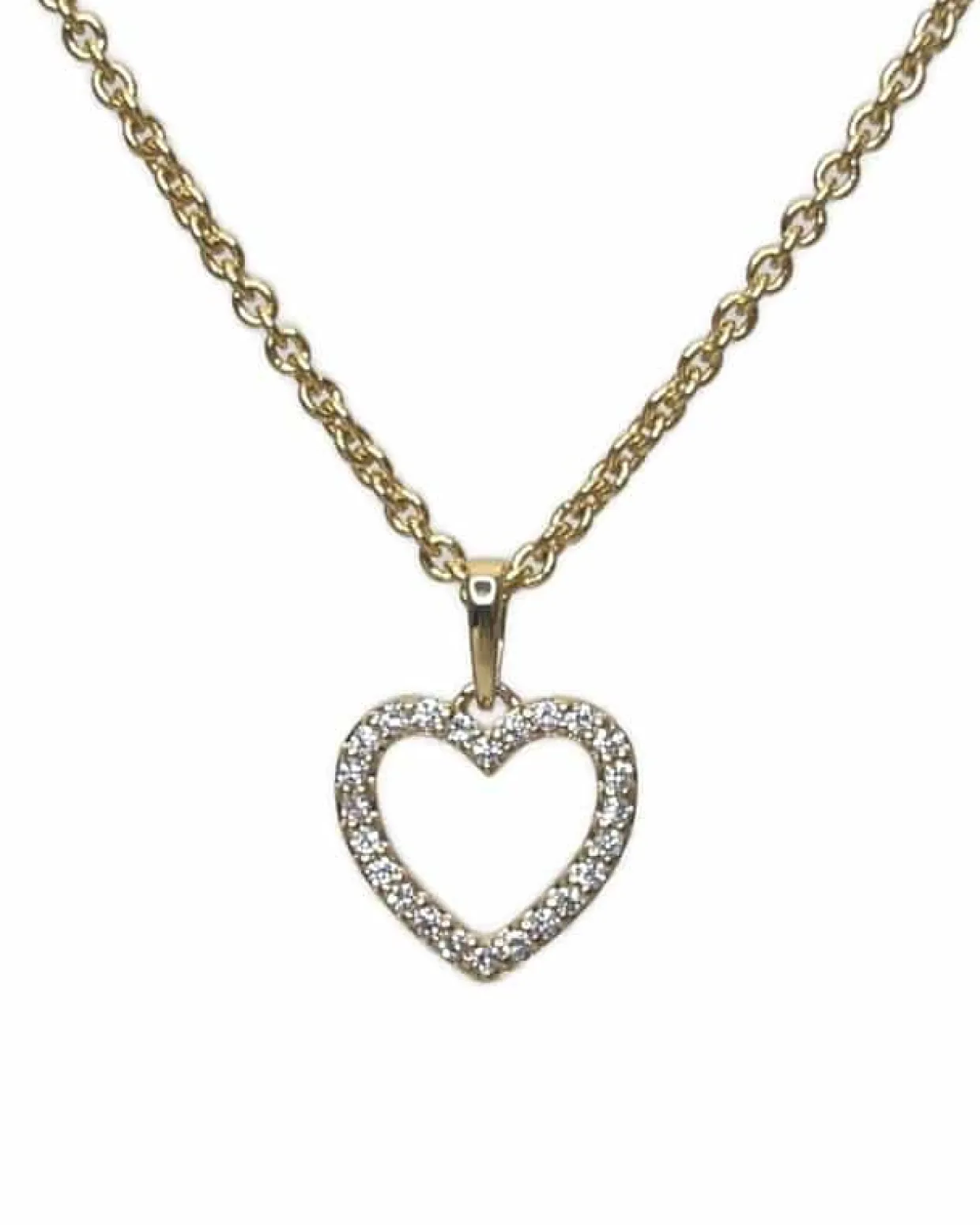 CHRISTOFFERSEN JEWELLERY HJERTE VEDHÆNG 14 KARAT GULD MED 0,10 CARAT BRILLANTER - 4500203G