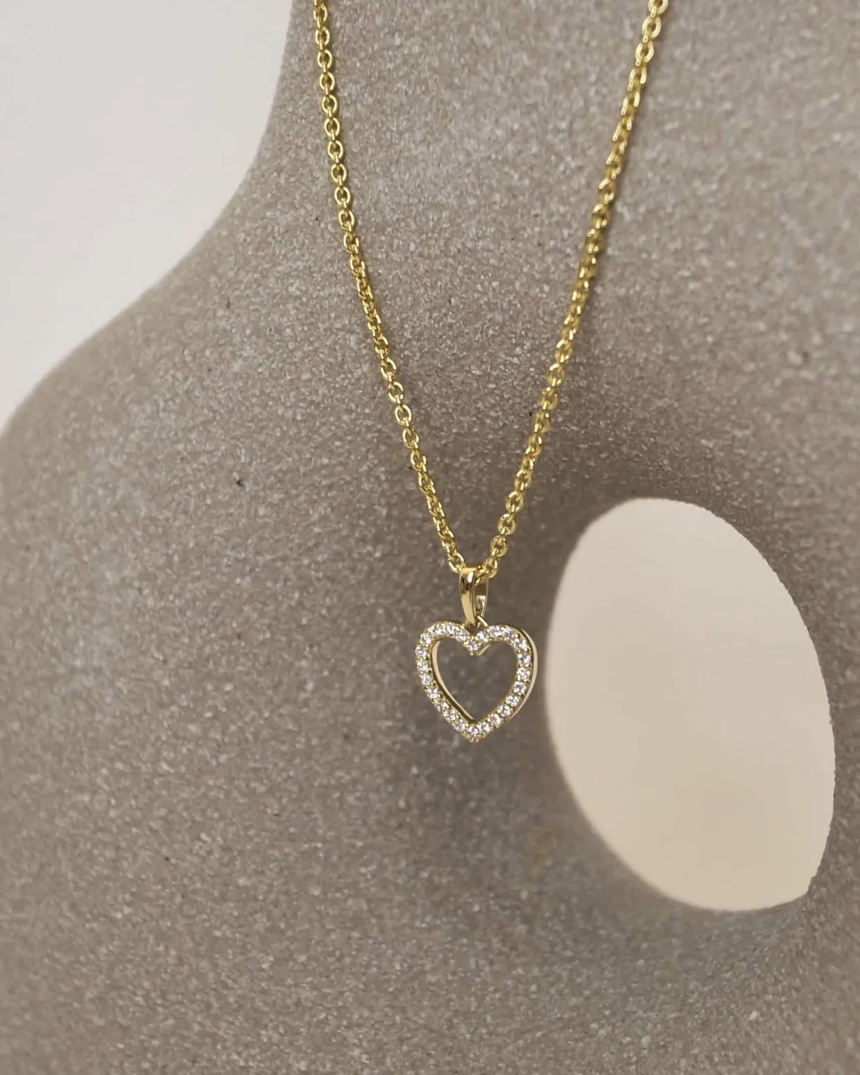 CHRISTOFFERSEN JEWELLERY HJERTE VEDHÆNG 14 KARAT GULD MED 0,10 CARAT BRILLANTER - 4500203G