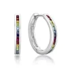 CHRISTOFFERSEN JEWELLERY ØRERINGE CREOL SØLV RAINBOW - 3710209-6