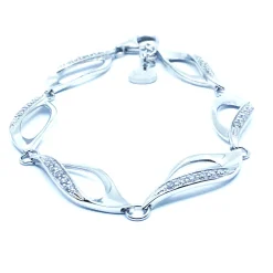 CHRISTOFFERSEN JEWELRY ARMBÅND RHODINERET SØLV - W9040156