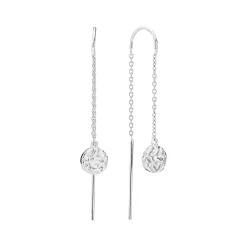 COPENHAGEN LUND SØLV ØREKÆDE MED PLADE - 9091238