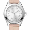DKNY ASTORIA LOGO UR DAME STÅL MED LYS ROSA LÆDERREM - DK1L033L0015