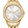 DKNY BROOKLYN MINI UR DAME GULD FARVET MED LÆNKE - DK1L013M0065