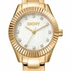DKNY CHAMBERS GLITZ UR DAME GULD FARVET MED LÆNKE - DK1L017M0055