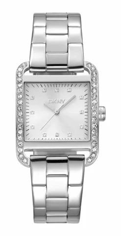 DKNY CITY GLITZ UR DAME STÅL MED LÆNKE - DK1L003M0015