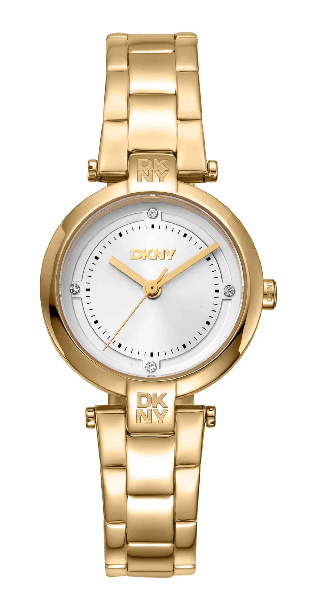 DKNY ESSENTIAL MINI UR DAME GULD FARVET MED LÆNKE - DK1L043M0055