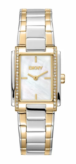 DKNY EVENING UR DAME FIRKANTET TO FARVET - DK1L122M0075