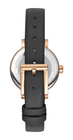 DKNY SOHO GLITZ UR DAME ROSA KASSE MED SORT LÆDERREM - DK1L038L0035