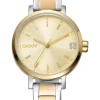 DKNY SOHO GLITZ UR DAME STÅL OG GULD FARVET MED LÆNKE - DK1L038M0075