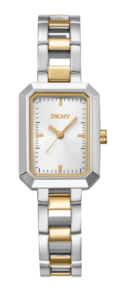 DKNY UPTOWN MIDI UR DAME STÅL OG GULD FARVET MED LÆNKE - DK1L009M0035