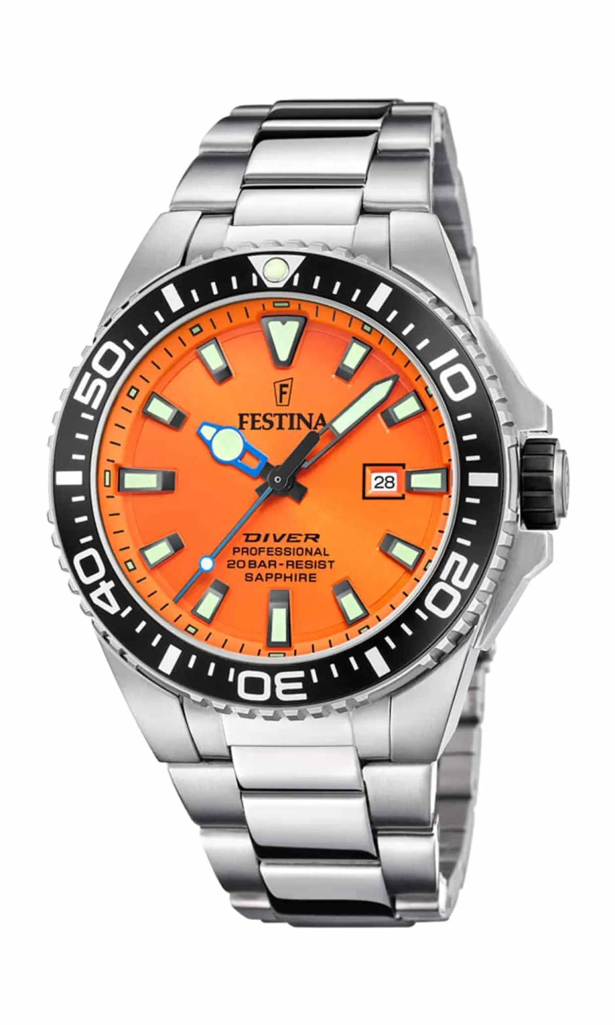 FESTINA DIVER HERRE UR ORANGE SKIVE - F20663/4