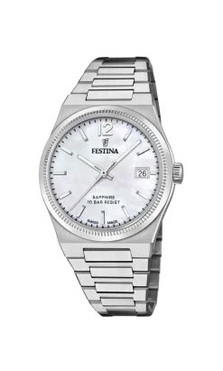 FESTINA SWISS MADE UR DAME STÅL MED PERLEMOR SKIVE - F20035/1