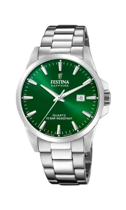 FESTINA SWISS MADE UR HERRE MED GRØN SKIVE - F20024/6