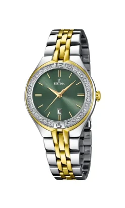 FESTINA UR DAME MED GRØN SKIVE - F16868/4