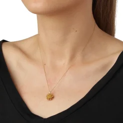 FLORA DANICA DILD HALSKÆDE SØLV FORGYLDT - DF-Ne-G