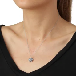 FLORA DANICA DILD SØLV HALSKÆDE - DF-Ne-S