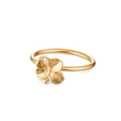 FLORA DANICA FIRKLØVER RING 18 KARAT GULD LILLE - FLC-RI-18K-G
