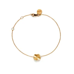 FLORA DANICA FIRKLØVER SØLV FORGYLDT ARMBÅND - FLC-BR-G