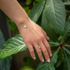 FLORA DANICA FIRKLØVER SØLV ARMBÅND - FLC-Br-S