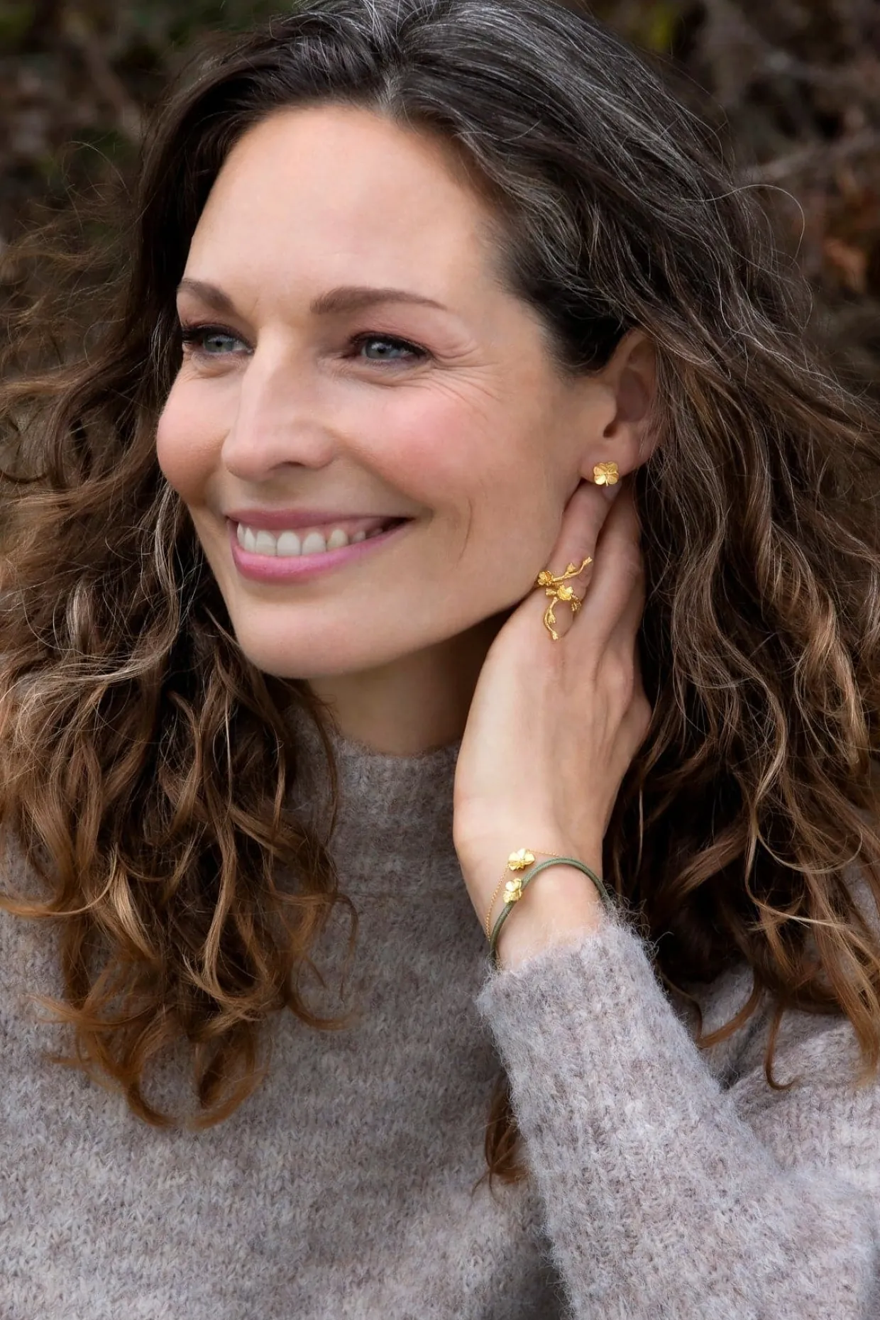 FLORA DANICA FORGLEMMIGEJ RING FORGYLDT SØLV - FMN-STRI-G