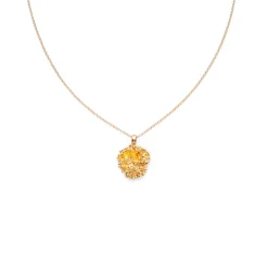 FLORA DANICA PERSILLE HALSKÆDE SØLV FORGYLDT - PAR-Ne-G