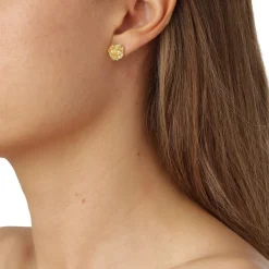 FLORA DANICA PERSILLE ØRERINGE SØLV FORGYLDT - PAR-StPc-G