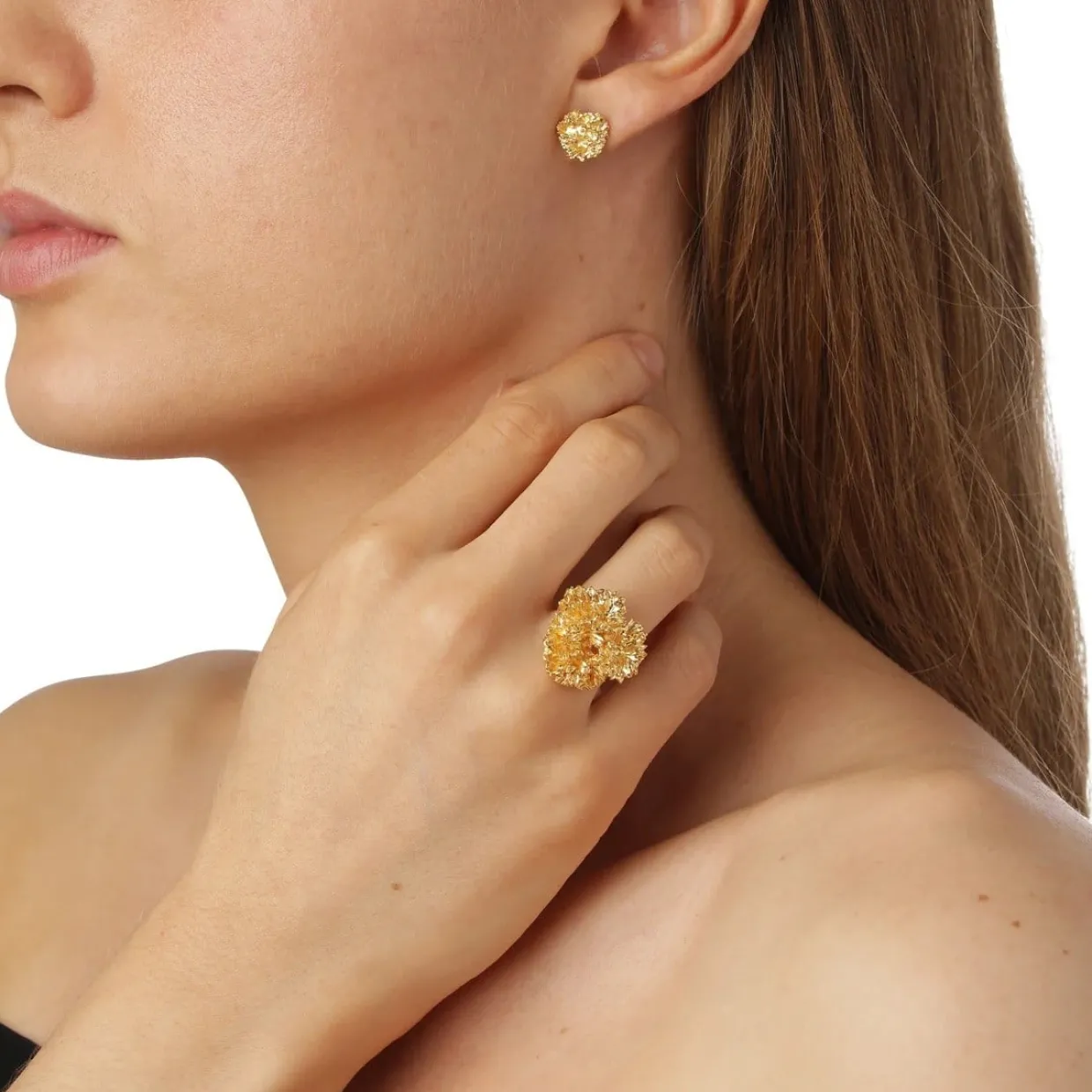 FLORA DANICA PERSILLE RING SØLV FORGYLDT - PAR-StRi-G