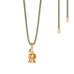 FLORA DANICA ROSE HALSKÆDE FORGYLDT SØLV - ROS-SILKNE-G