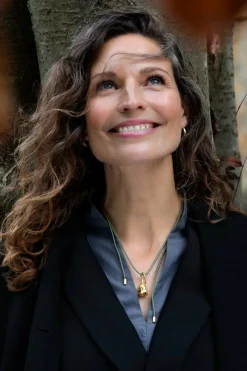 FLORA DANICA ROSE HALSKÆDE FORGYLDT SØLV - ROS-SILKNE-G