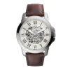 FOSSIL GRANT AUTOMATIC MØRKEBRUN LÆDER - ME3099