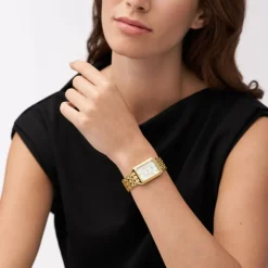 FOSSIL RAQUEL FIREKANTET UR DAME GULD FARVET - ES5304